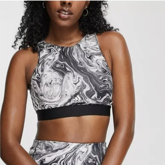 Adidas Hyperglam AEROREADY Training Sports Bra - Picture 1 of 5